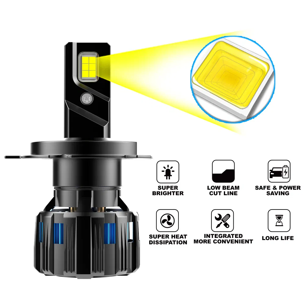 Super Bright A10 LED Headlight Bulbs for Enhanced Visibility