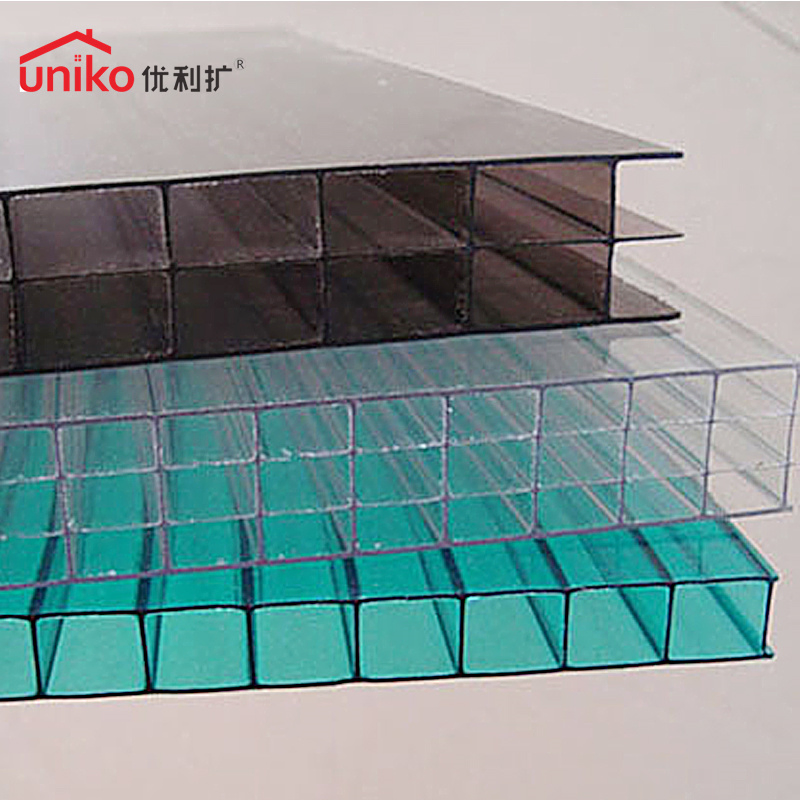 100% New Material Hollow Polycarbonate Sheet Greenhouse Rainshed Sunshed Roof