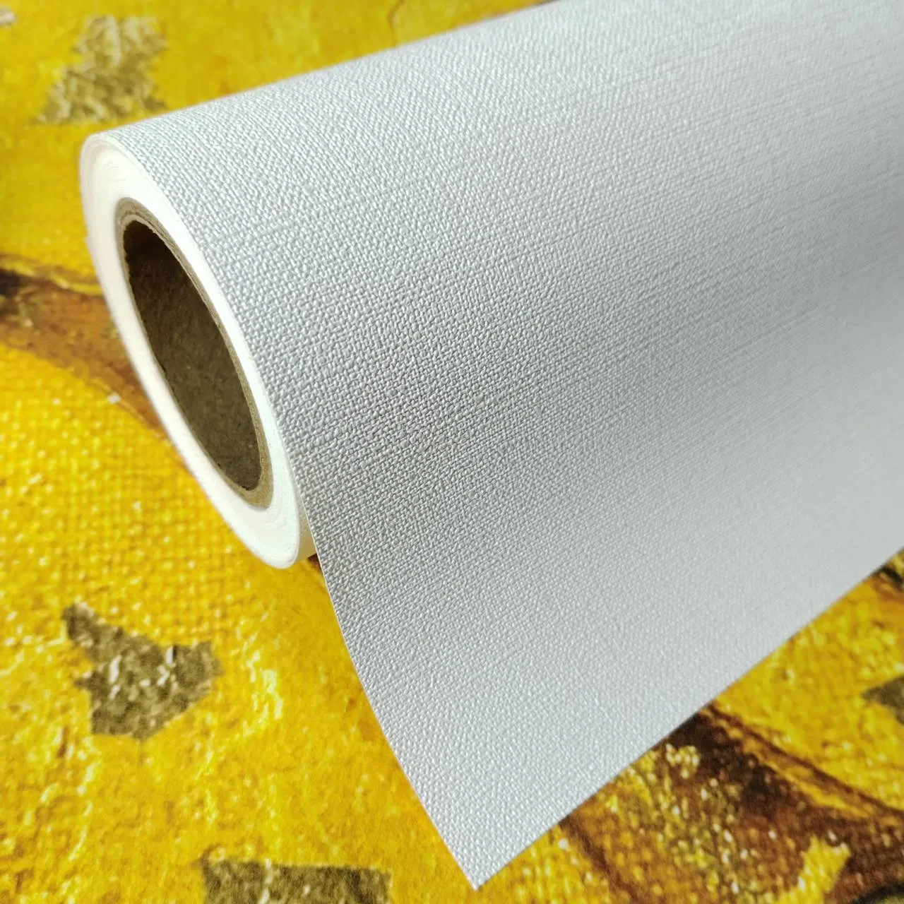 Flame Retardant Fabric Waterproof Vinyl Wallcovering Printable Blank Wallpaper Rolls