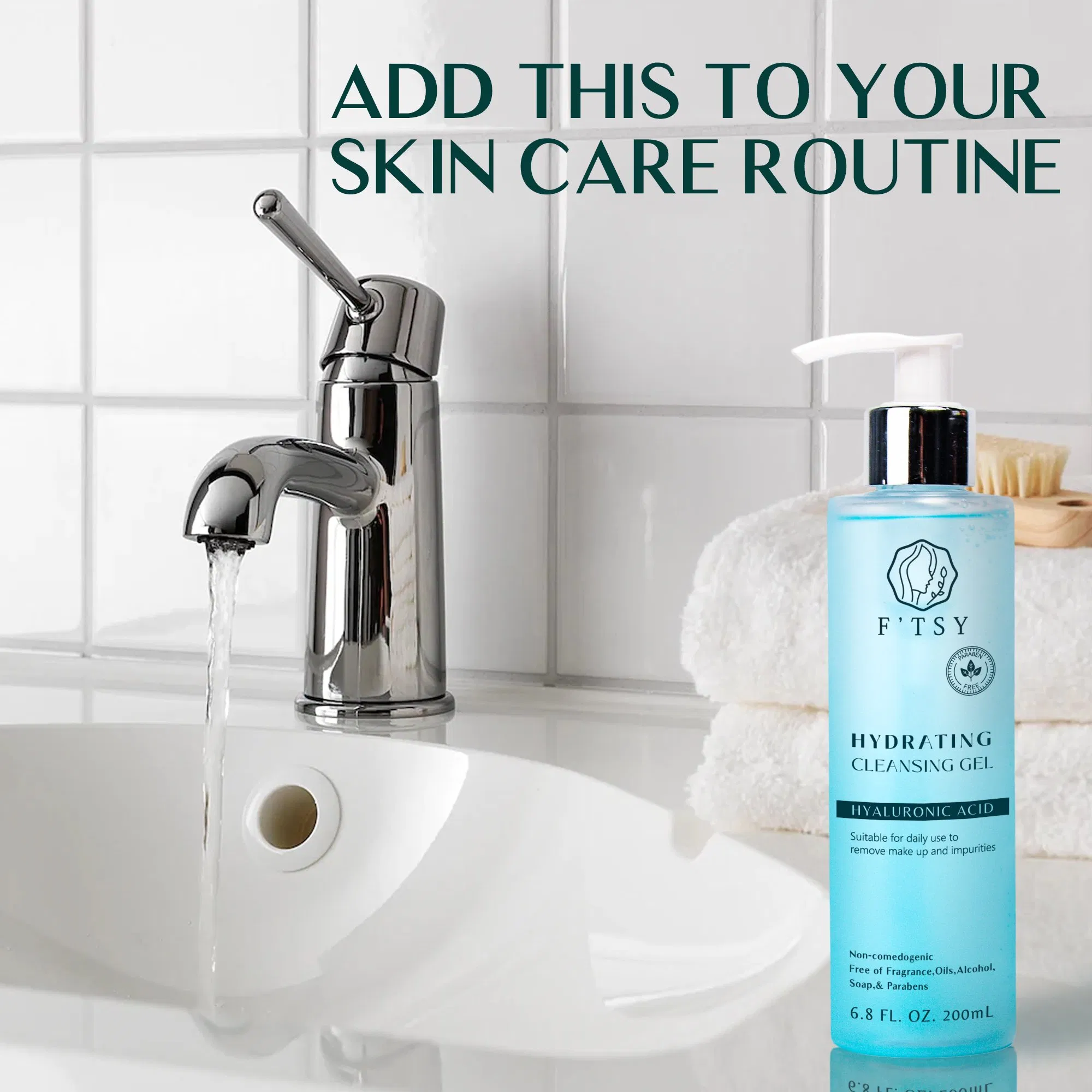 Custom Logo Facial Cleanser Gentle Anti Wrinkle Blemish Clearing Acne Treatment Pore Cleaner Face Wash Gel