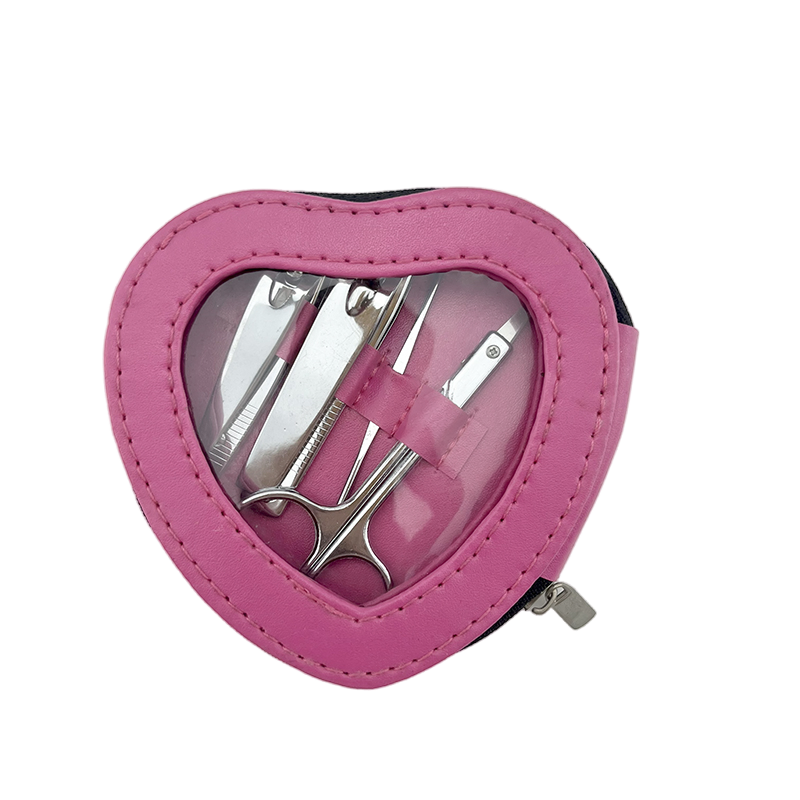 Beauty Stainless Steel Durable Pedicure Manicure Set with Heart Shape Bag