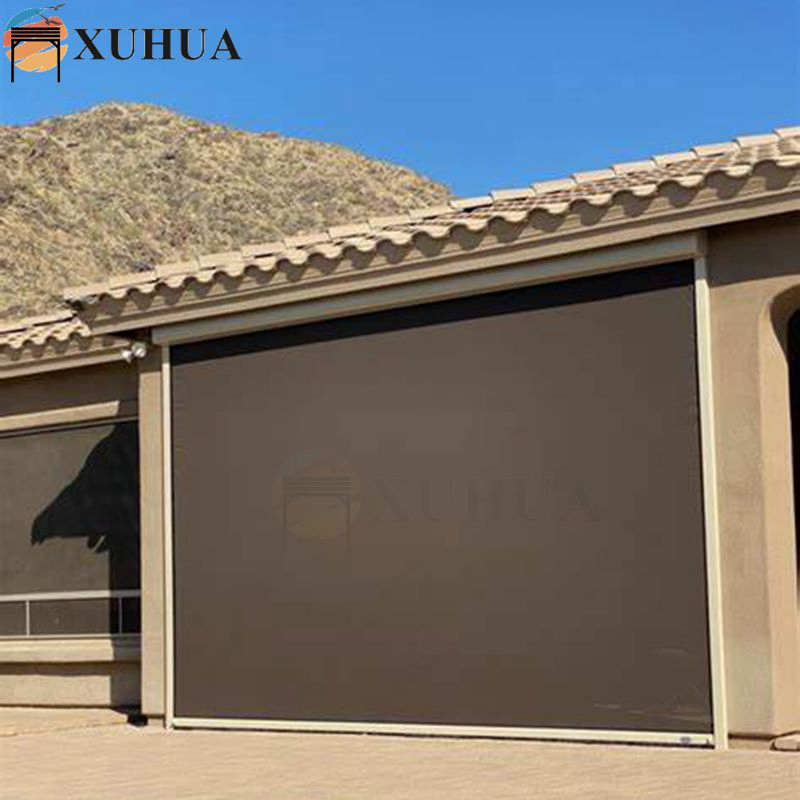 Xuhua Electric Zip Rail Ziptrack Screen Outside Motorised Patio Outdoor Sunshade Blinds
