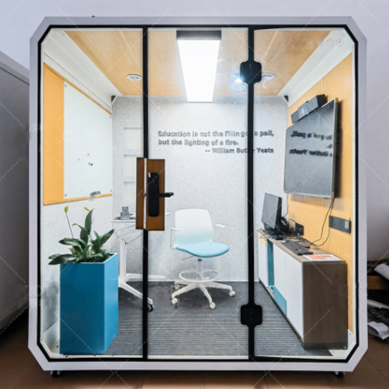 Soundproof Office Pod 4 Persons Modular Quiet Workspace Booth for Office Meeting