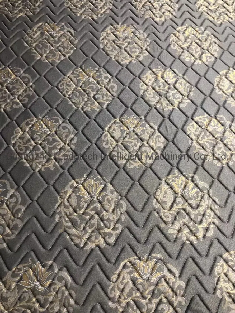 Mattress Jacquard Ticking Multineedle And Single Needle Topper Quilted Fabric