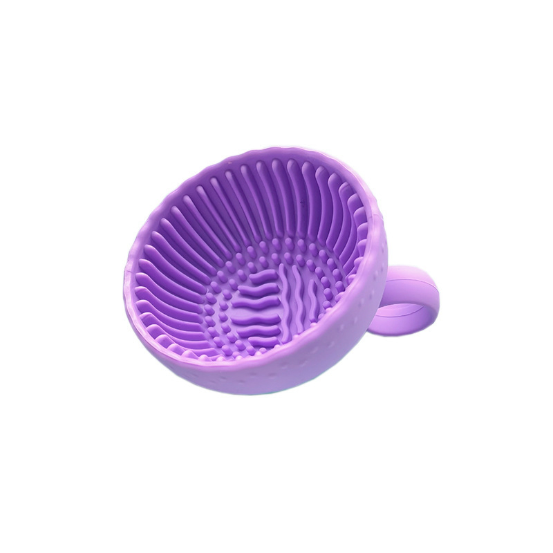 Cross-Border Hot Sale Silicone Brush Cleaner 2-in-1 Bowl & Mat Makeup Brushes