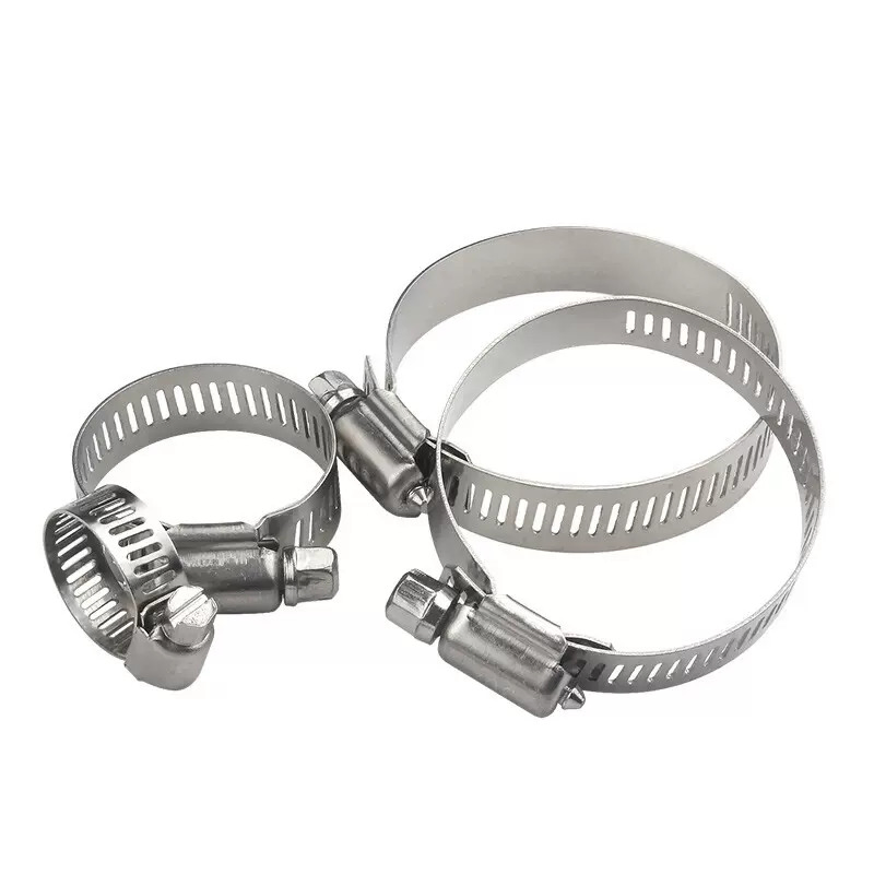 12mm Width Ss 304 Stainless Steel American Hose Clip Screw Drive Worm Gear Hose Clamp for 1/4 to 12 Inch Automotive Pipe Tubing