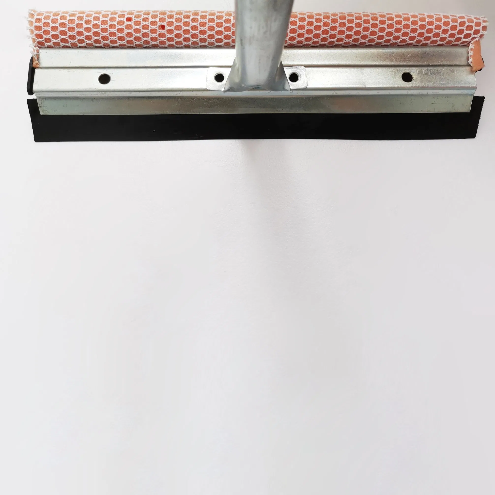 Window Squeegee and Windshield Cleaning Sponge and Rubber Squeege with Wooden Handle for Tough Clean 10"