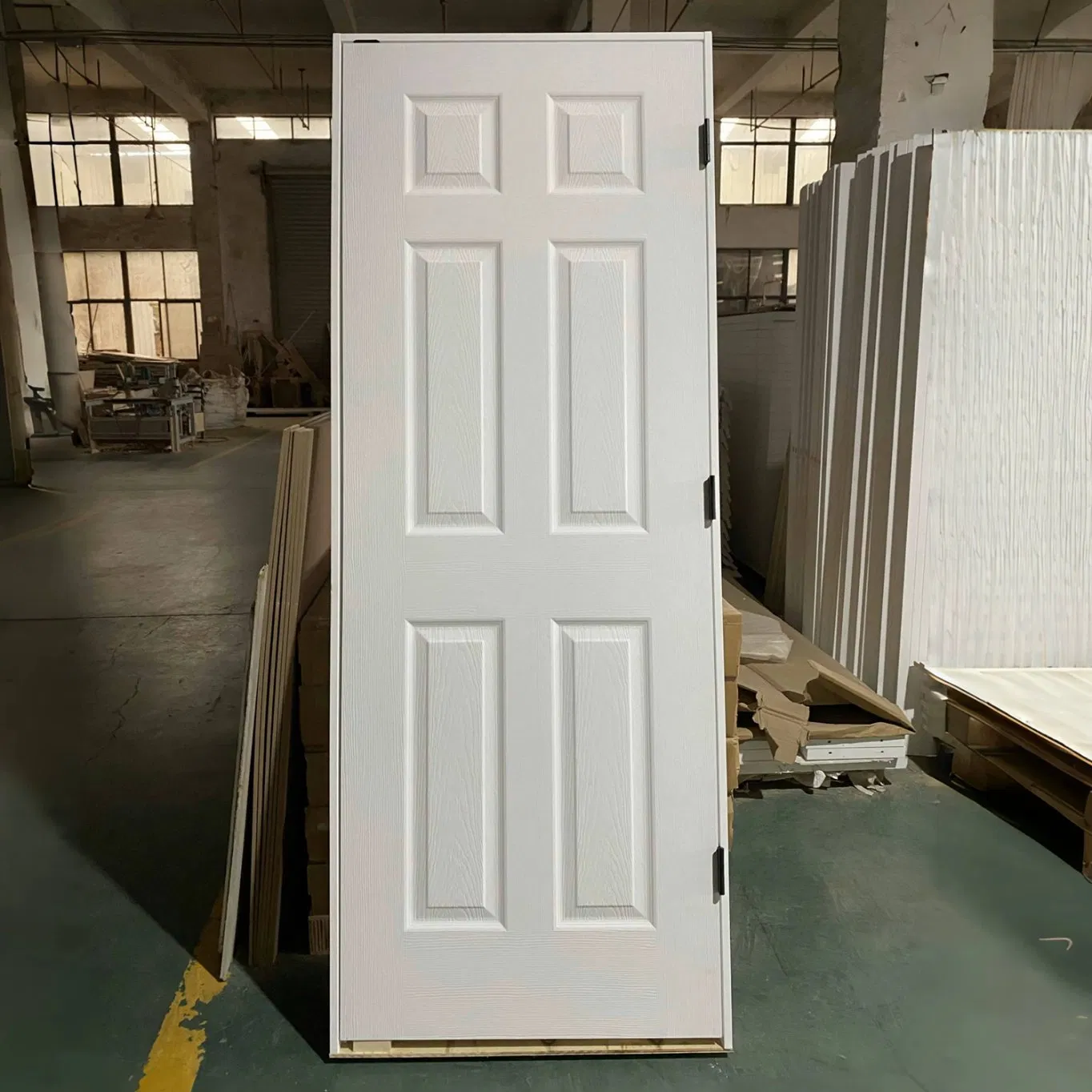 White Primed Interior HDF Wood Panel Moulded Hollow Core Wooden Door for Bedroom