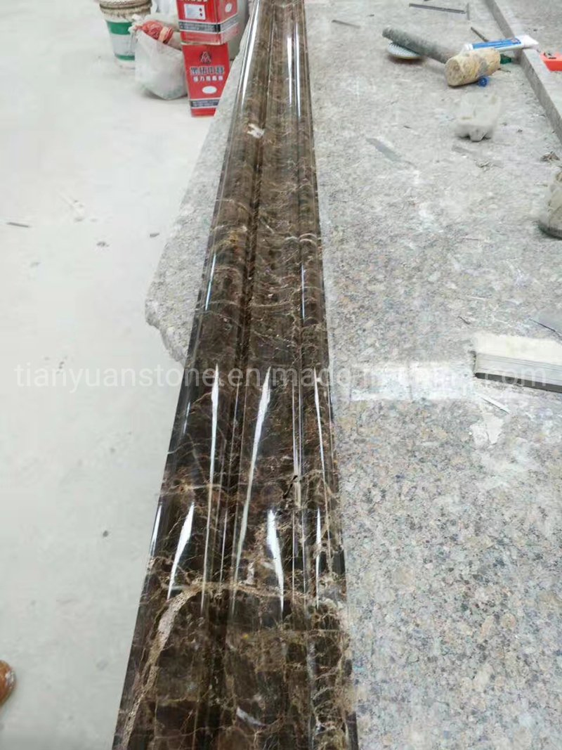 Natural Stone Emperador Brown Marble Moulding for Interior Wall Door Decoration