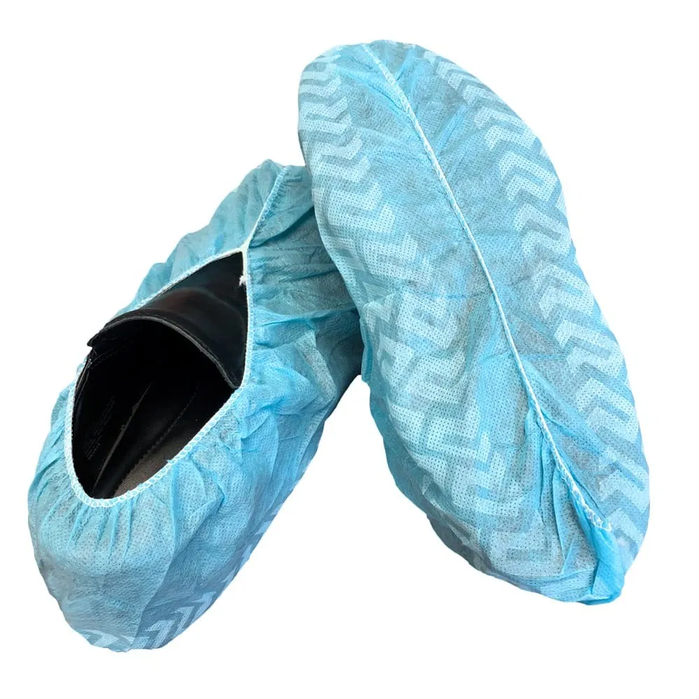 Disposable Medical PP Non Woven Shoe Cover Anti Slip Plastic PE CPE Boot Covers