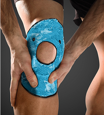 Knee CE Pack Wrap with Silica Beads-Hot and Cold Therapy Pad for Pain Reliet