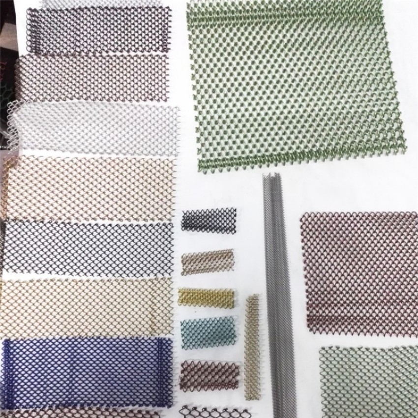 Metal Coil Mesh Drapery Stainless Steel Decorative Curtain for Interior Partition Ceiling Hanging and Salon Design