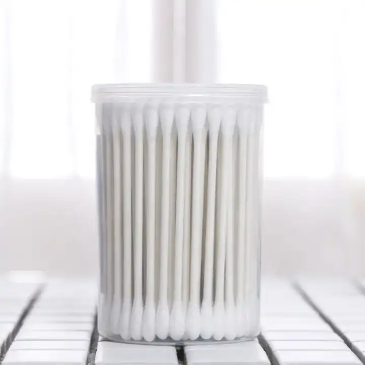 100PCS Wholesale Ear Clean Swabs Eco Bamboo Wooden Stick Cotton Buds