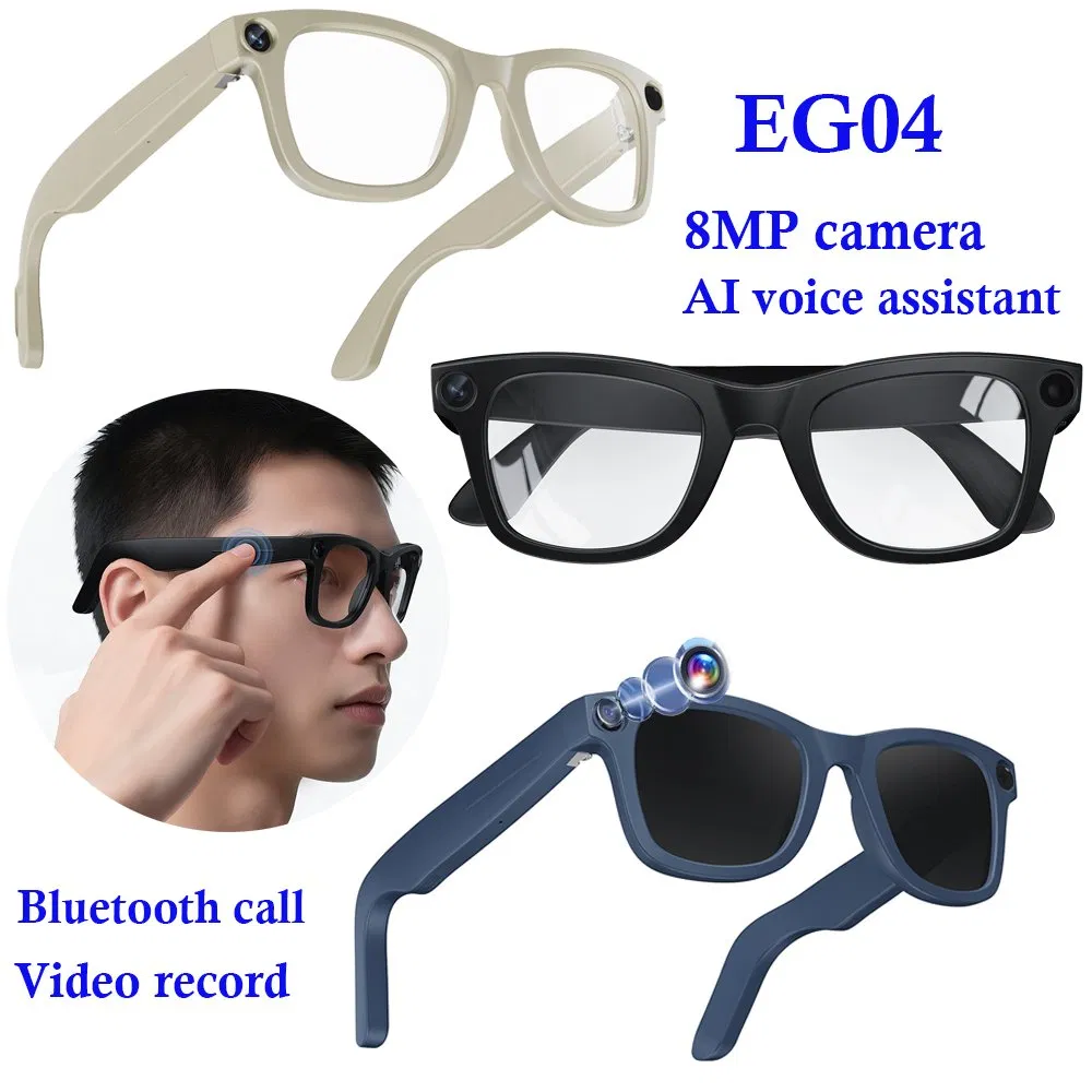 Умные очки EG04 с камерой 8МП, ИИ-переводом и Bluetooth