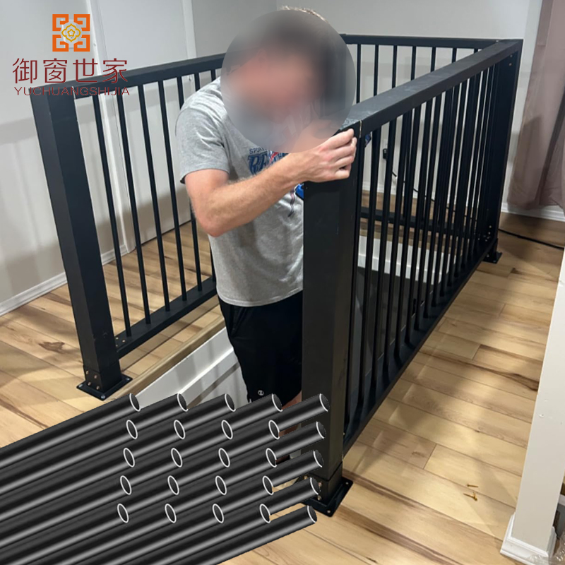 42 Inch Wood and Composite Deck Aluminum Baluster Railing for Vinyl Rail