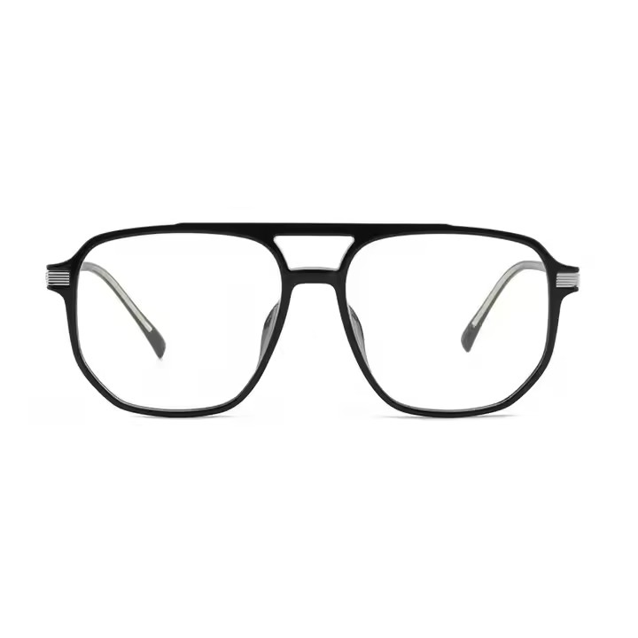 High Quality Fashion Unique Double Bridge Tr90 Protective Glasses Frame Irregular Shape Eyeglasses