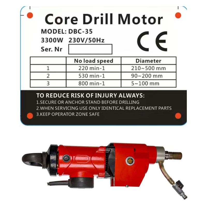 Мотор для алмазного бурения DBM35 3300Вт, 3 скорости