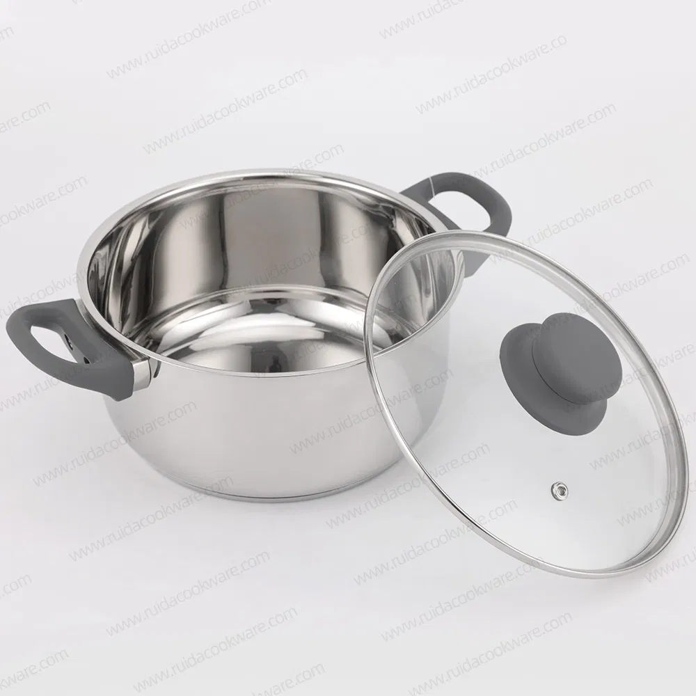 Factory Manufacturer Stainless Steel Cookware Set with Lid