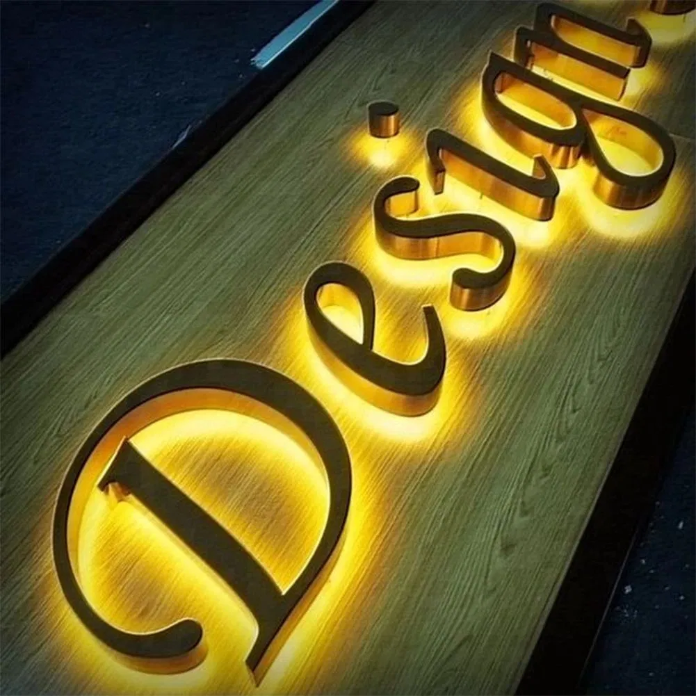 Signage Outdoor Backlit LED Illuminated Wall Advertising Letters Sign for Business Brand Mark