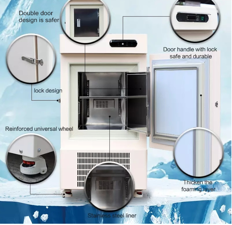 Minus 86 Degree Deep Freezer Ultra Low Temperature Medical Freezer for Hospital