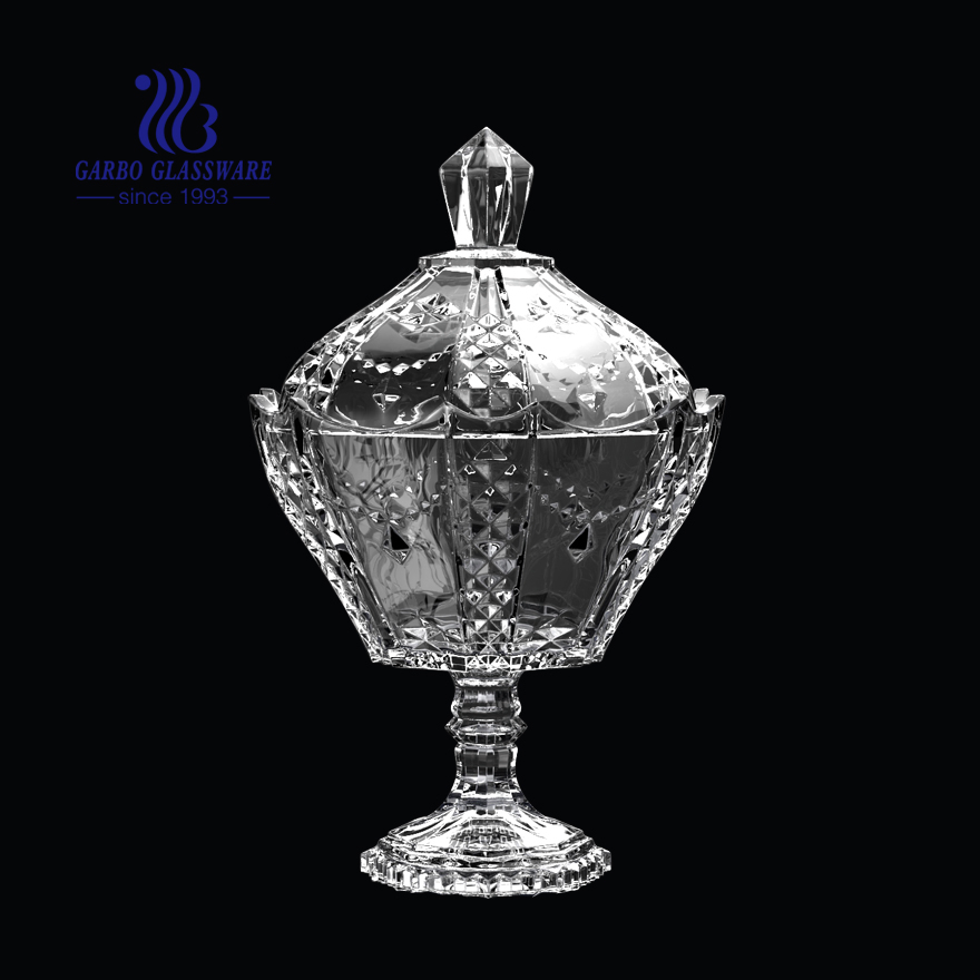 Wholesale Crystal Glass Candy Pot for Wedding Decoration