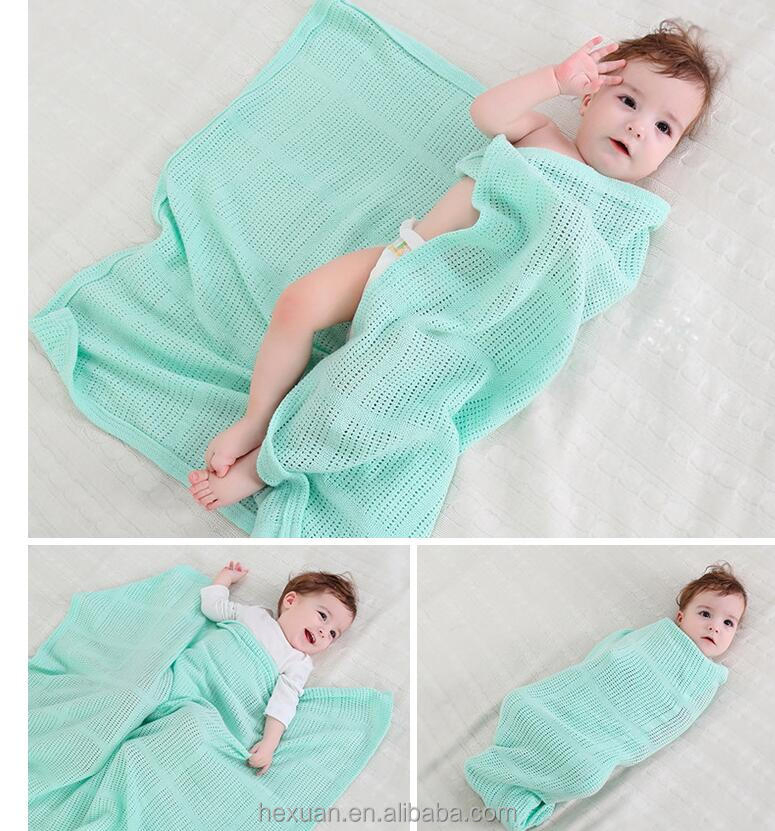 23 Colors OEM or Stocked 100% Cotton Baby Blankets