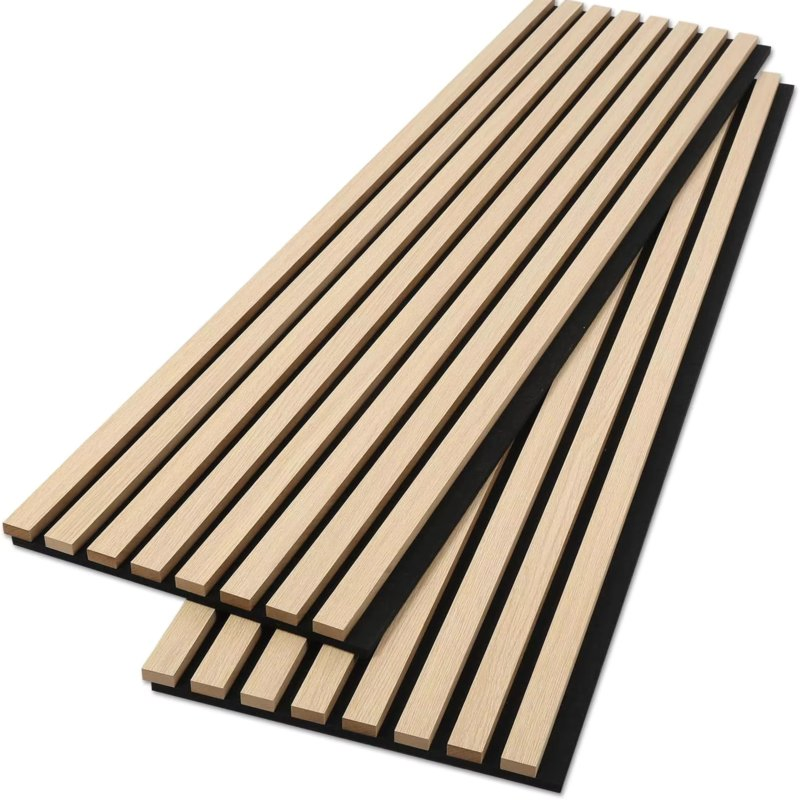Factory Outlet Ribbon-Shaped Wood Veneer Acoustic Slat Panels for Soundproofing Wall