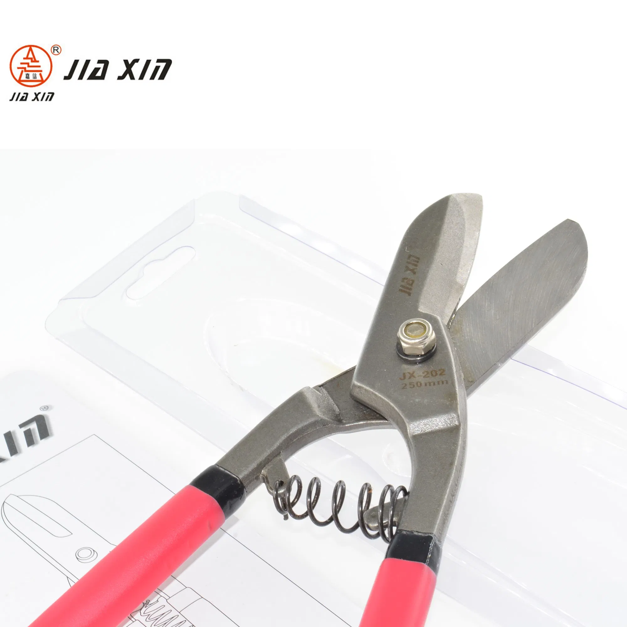 German Type Tinman's Snip with Dipped Handle High Quality
