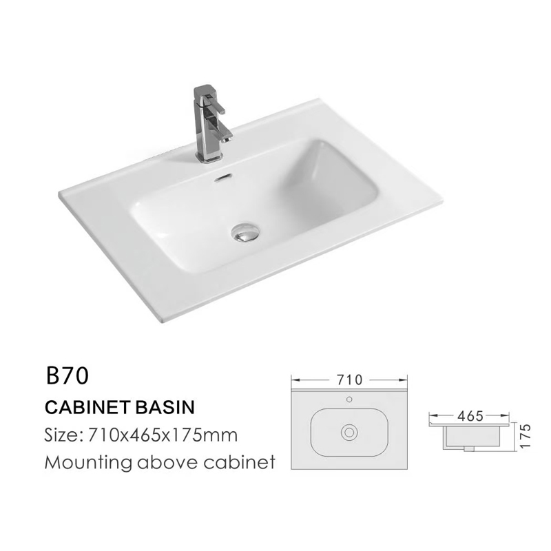 Квадратная раковина для ванной Classic Square Basin Medium