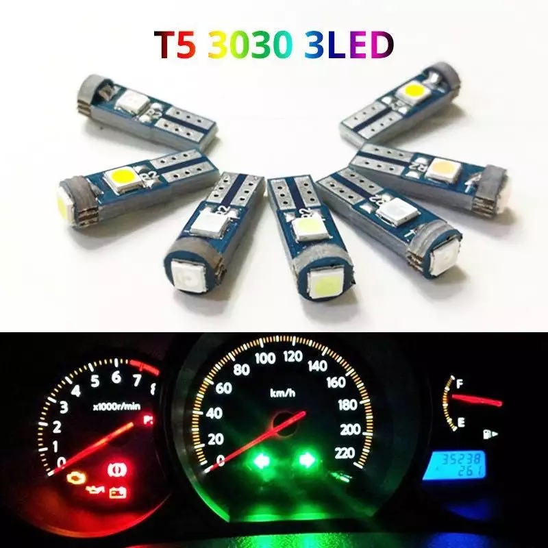 Светодиодная лампа T5 W3w 3SMD для приборной панели авто
