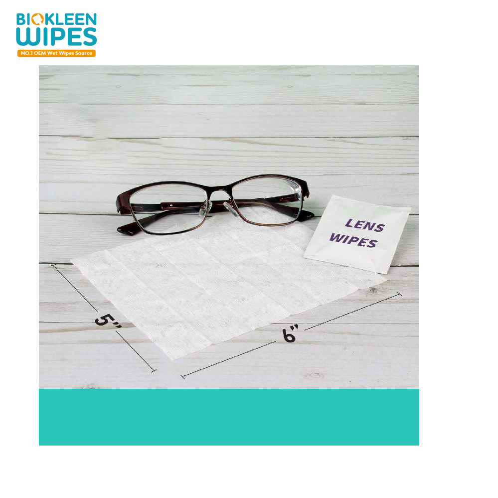 Biokleen 100 Pack OEM Wet Lens Wipes One-off Lens Cleaning Wipes Pre-Moistened Lens Cleaning Wipes