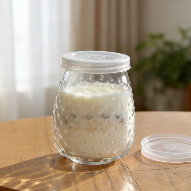 Budding Glass Jar of Food Packaging Bottle