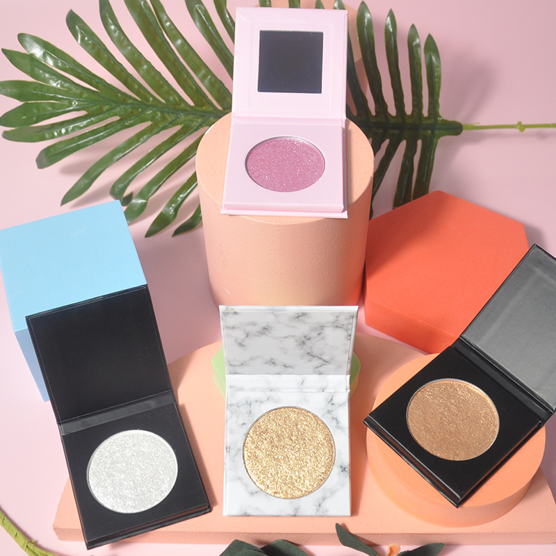 Waterproof Glitter Eyeshadow Glossy Shiny Shimmer Brighten Makeup Pressed Highlighter