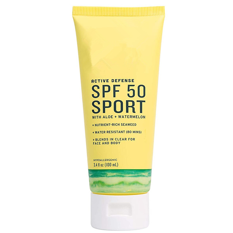 OEM Custom Vegan Watermelon Active Defense SPF 50 Sport Sunscreen