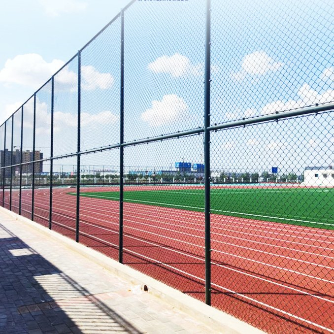 Soccer Filed Net Powder Coated Black Chain Link Fencing