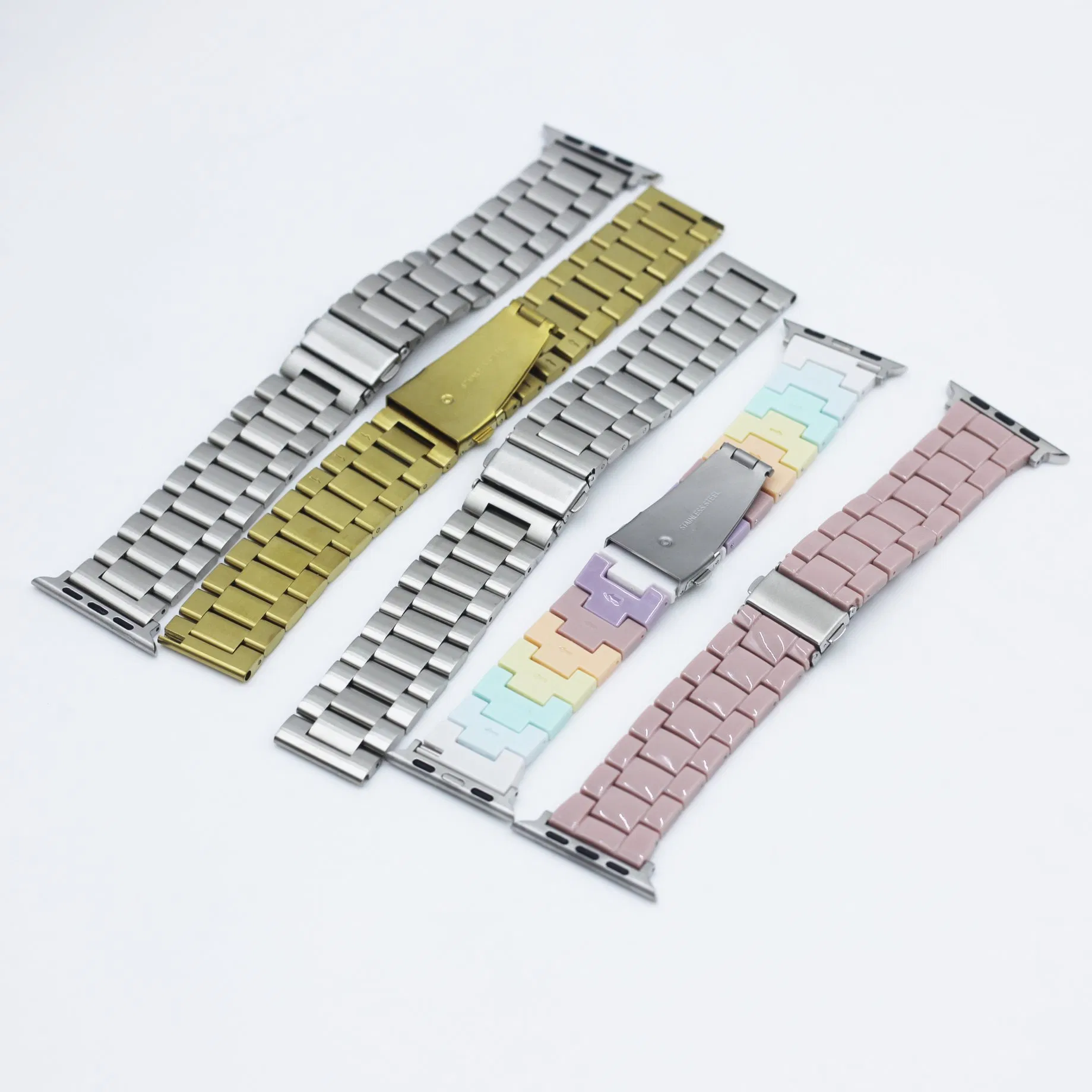 "Stainless Steel Strap with Ceramic Accents: Modern Material Fusion"