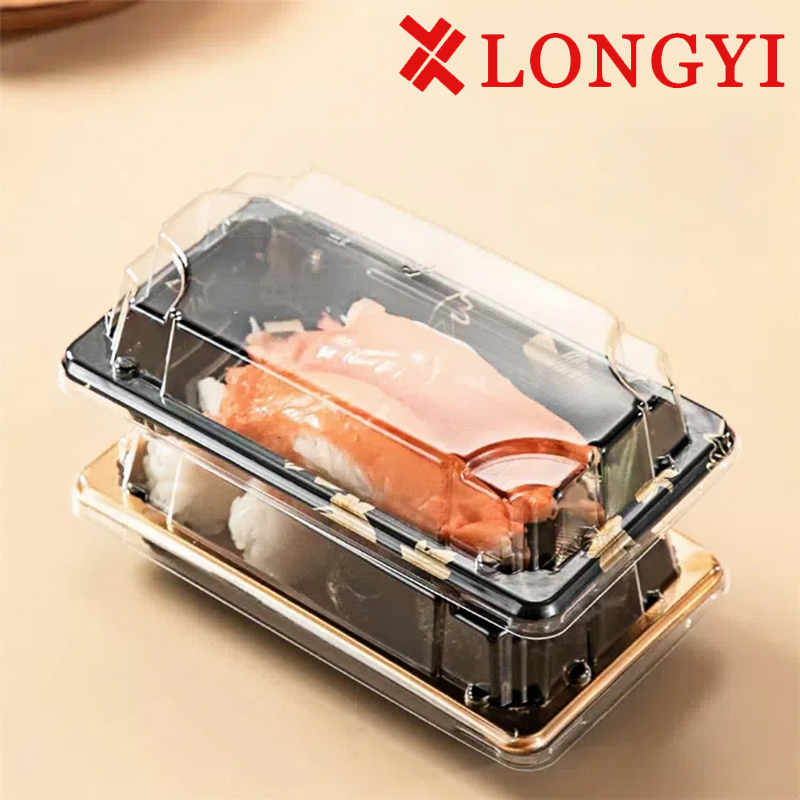 Square Japanese Disposable Plastic Food Container Party Takeaway Sushi Trays