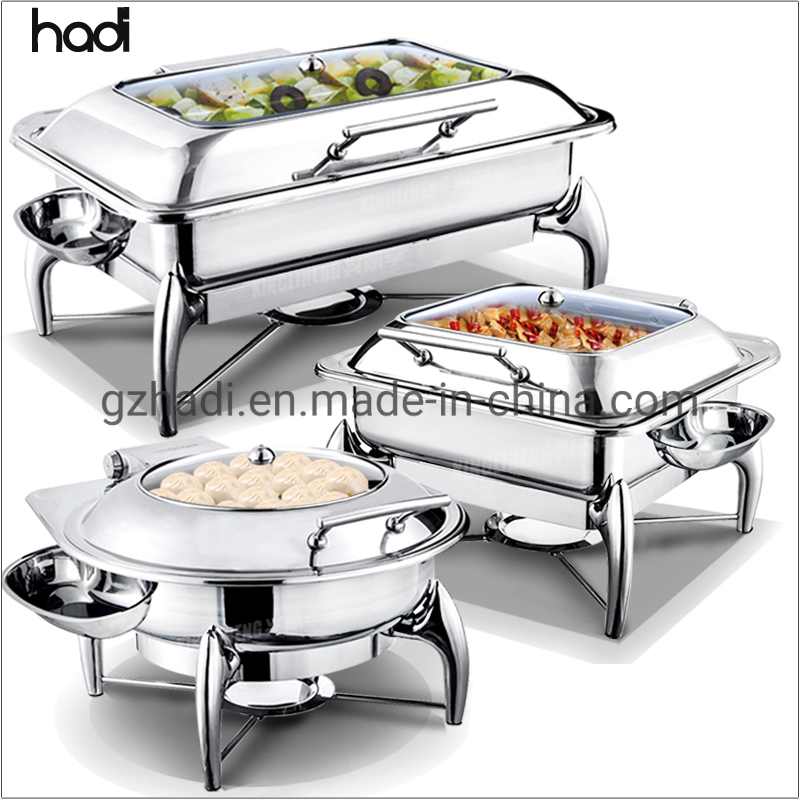 Catering Equipment Wholesale Buffet Food Warmer Price Commercial Saving Dishes Hot Chef Chafers Golden and Silver Chafing Dish Set
