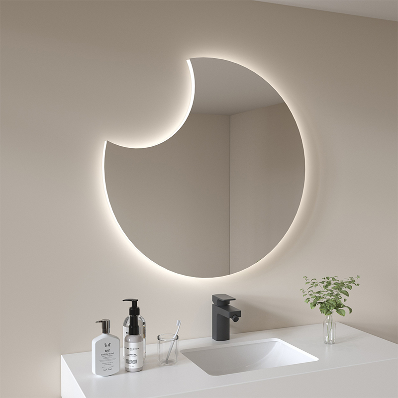 Dressing Makeup Lighted Smart Wall Mirror Home Decor Hotel Room Decoration Vanity Salon Cosmetic Bathroom LED Mirror with Defogger and Bluetooth