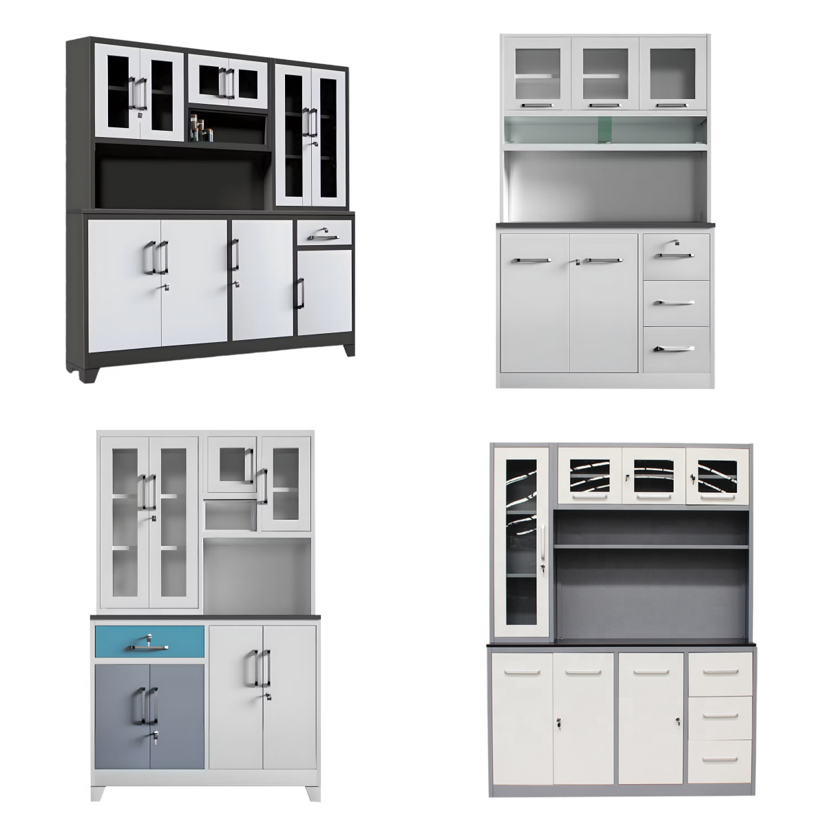 Шкаф кухонный металлический с ящиками на заказ