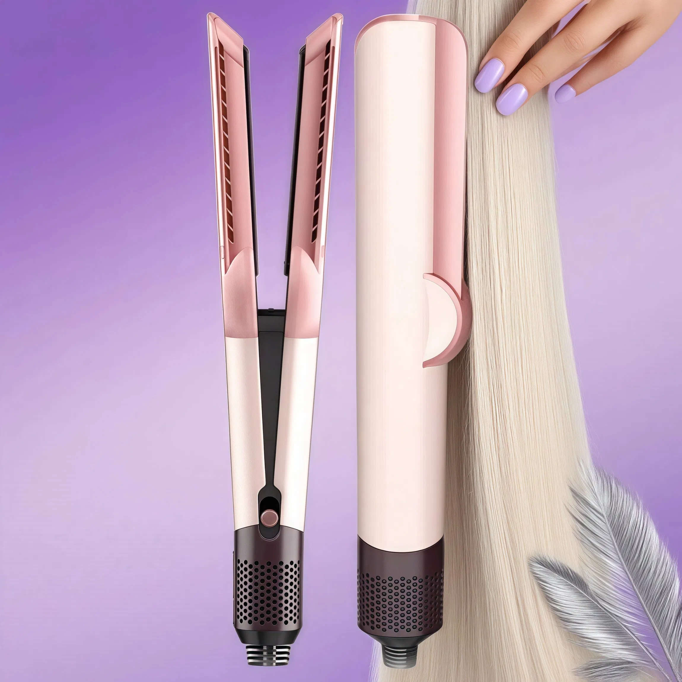 Professional Straight Clip Home Hair Straightening Splint Adjustable Wet and Dry Hair Straightener Curling Iron