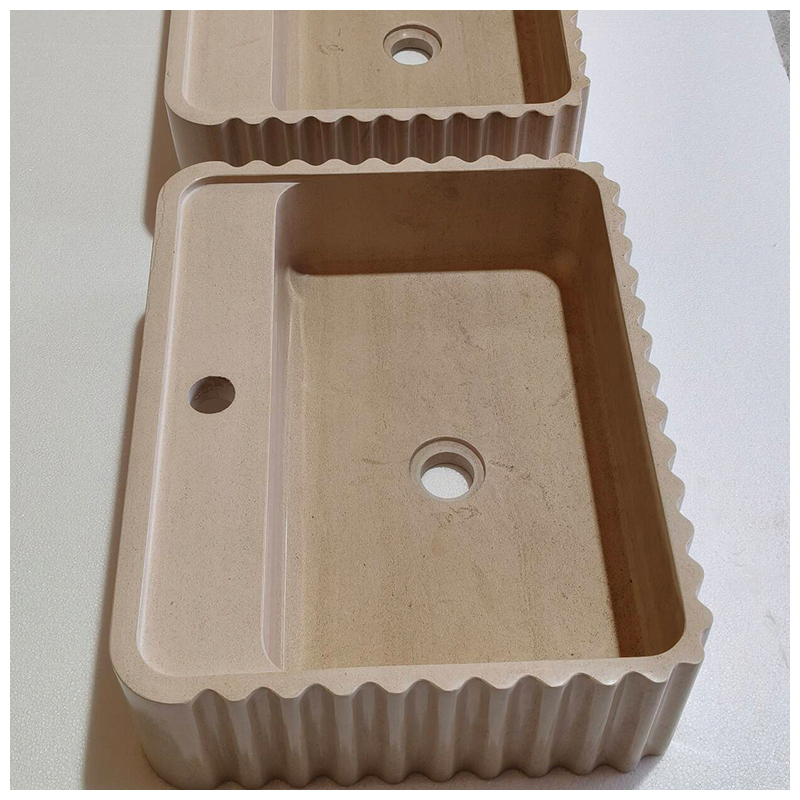 Creme Fatima Limestone Rectangle Floating Sinks