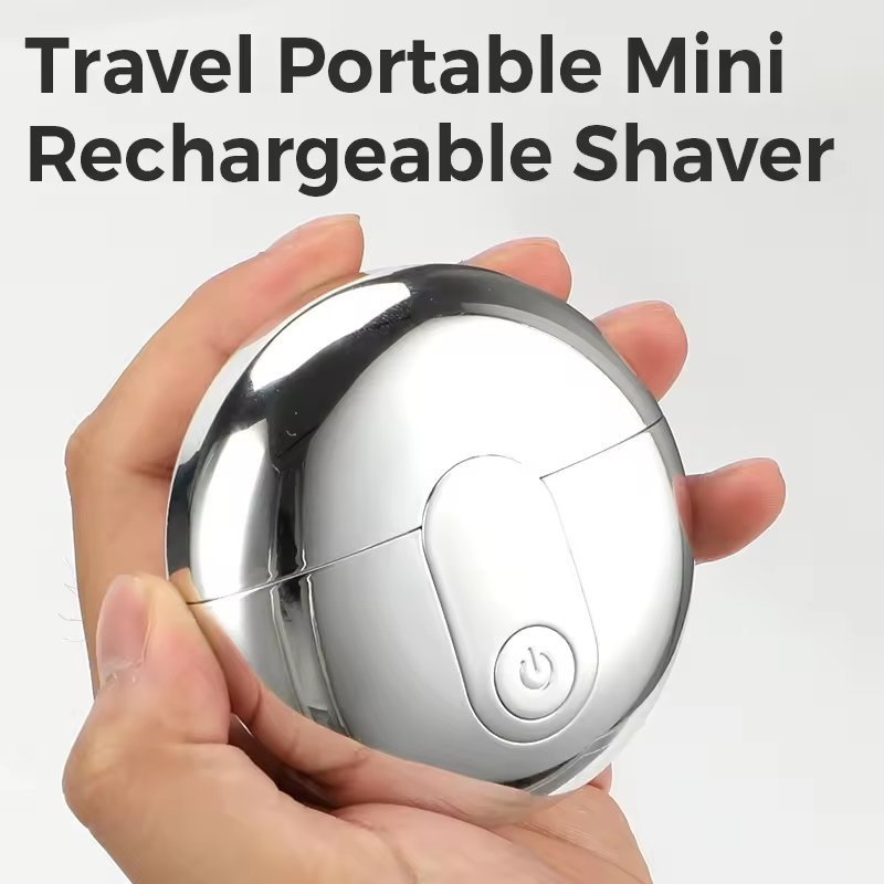 Double Floating Cutter Head Magnetic Cap Electric Razor Portable Mini Shaver