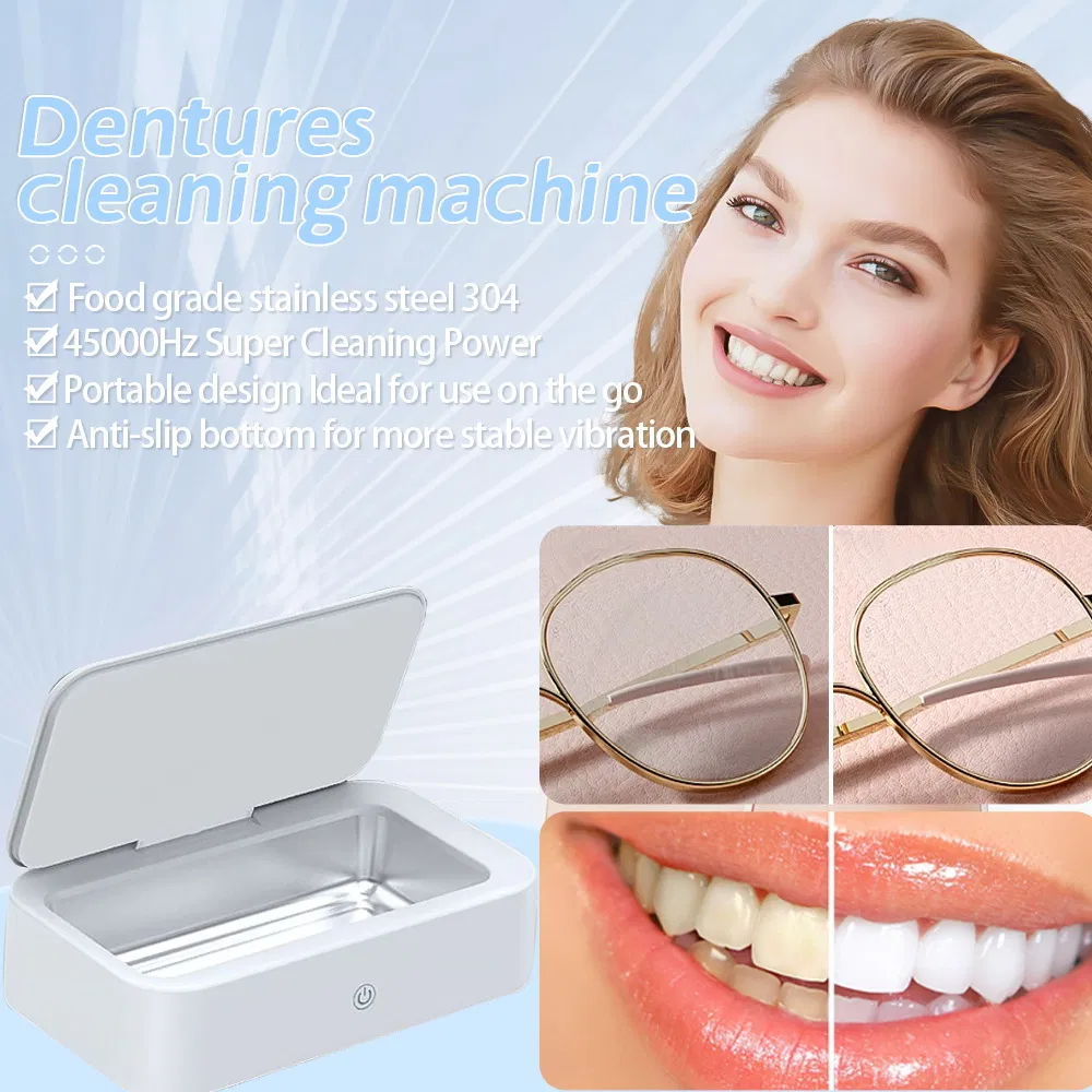 New 3-in-1 Portable Household Jewelry Glasses Ultrasonic Cleaner