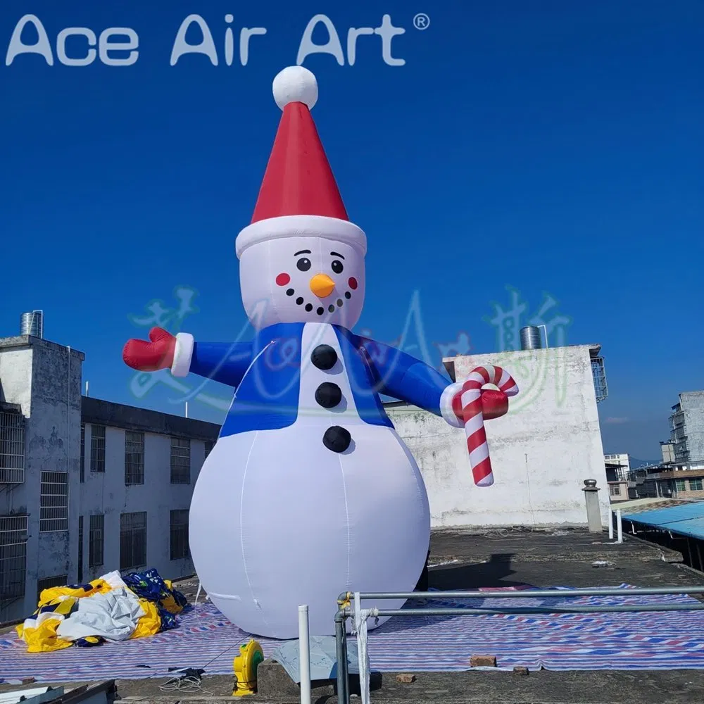 Outside 8mh Inflatable Christmas Snowman Giant Blow up Snowman Cartoon Outdoor Yard Christmas Decorations Ornament