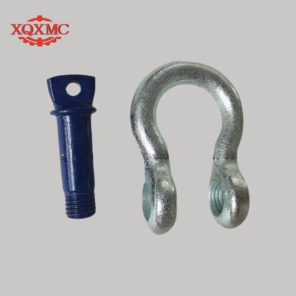 High Strength Lifting Rigging Alloy Steel G209 Horseshoe Shaped D-Type Shackle