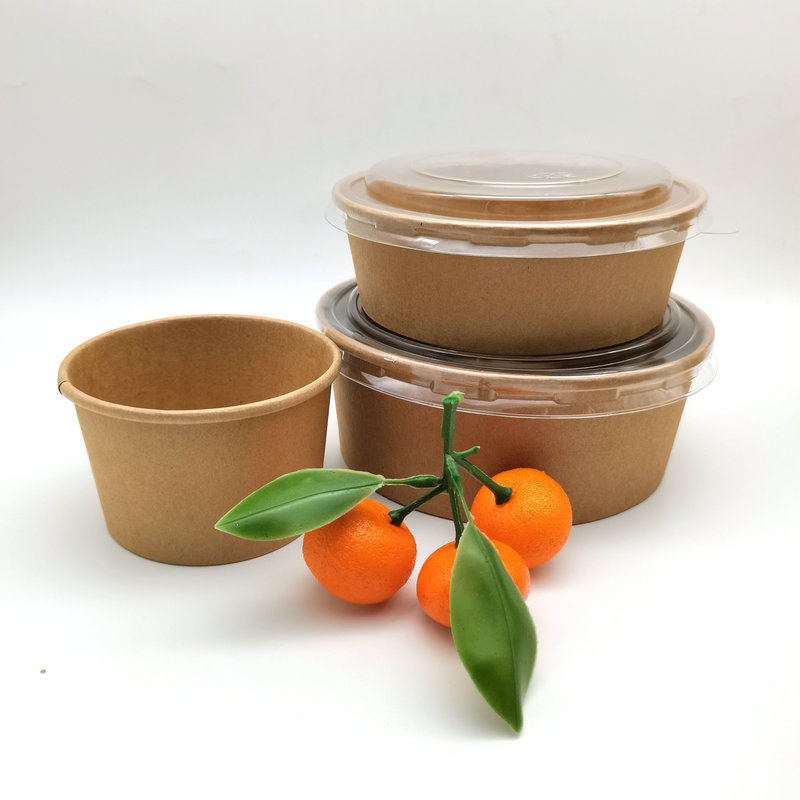 Kraft Paper Salad Lunch Food Packaging High Quality