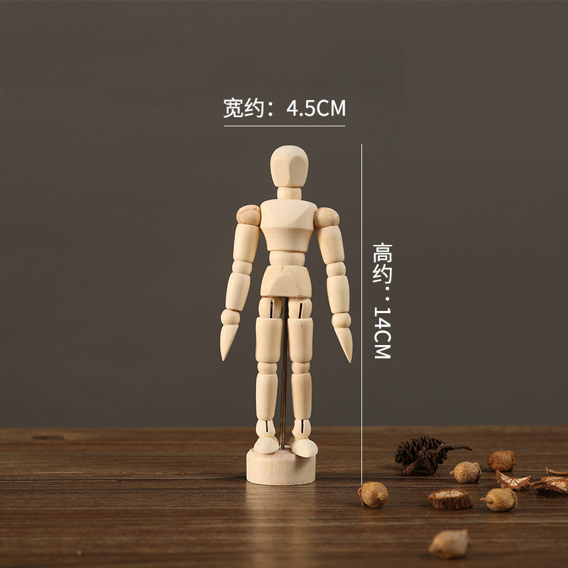 Sketch Mannequin Model Movable Limbs Wooden Hand Body Wbb28344