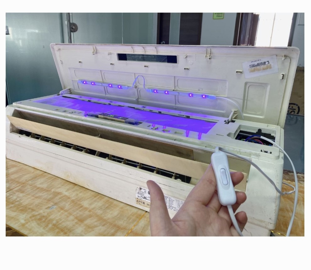 8W UV-C and Photocatalyst Green Deep Air Conditioner Purifier UVC Fresh Air Disinfection