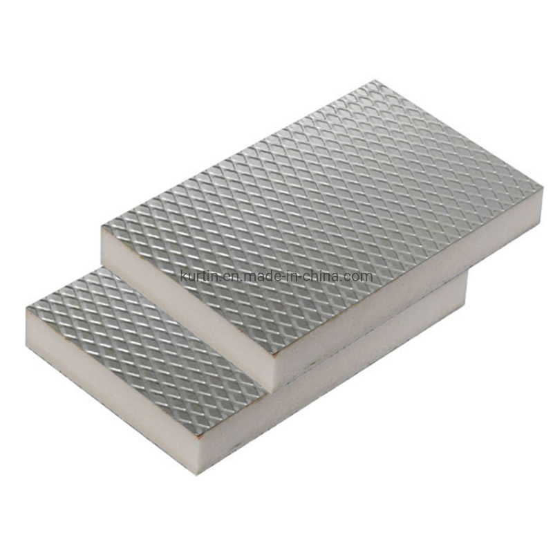 Aluminum Foil PIR Foam Board Fireproof Metal 50-200mm Insulated Roof Panel